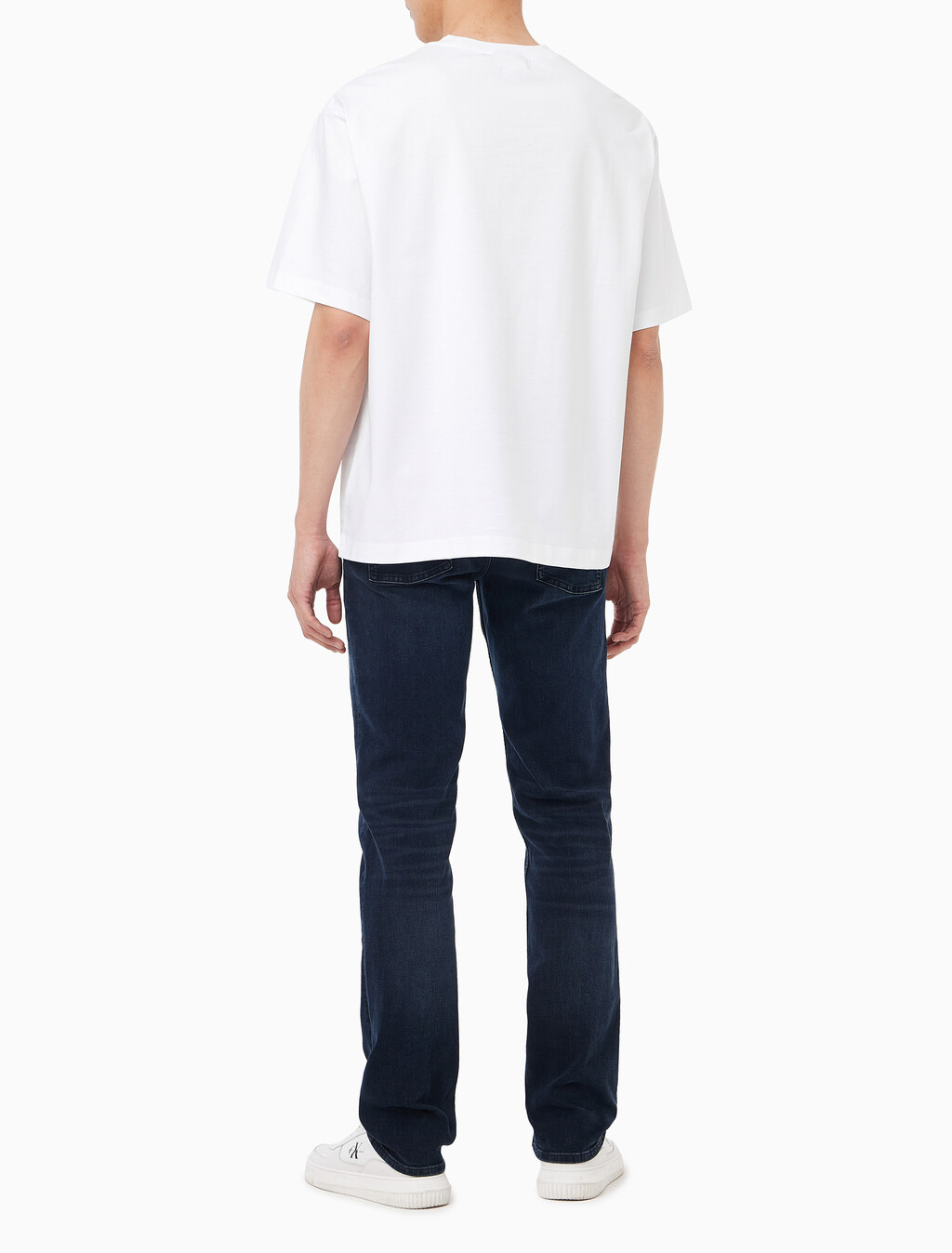 Buy 남성 릴렉스핏 CKJ 그래픽 반팔 티셔츠 in color BRILLIANT WHITE