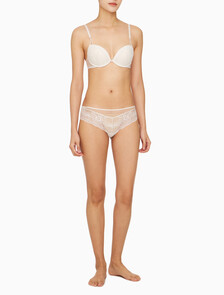 Buy 여성 CK 블랙 브라이덜 AF 플런지 푸쉬업 브라(ADD A SIZE) in color PINK IVORY