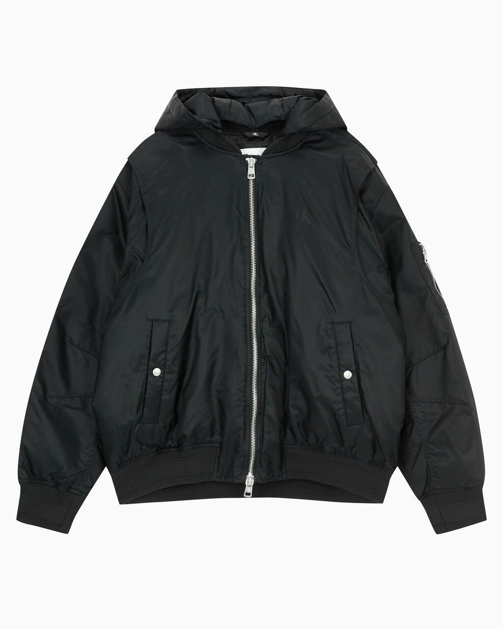 Buy 남성 후디 보머 다운 자켓 in color CK BLACK
