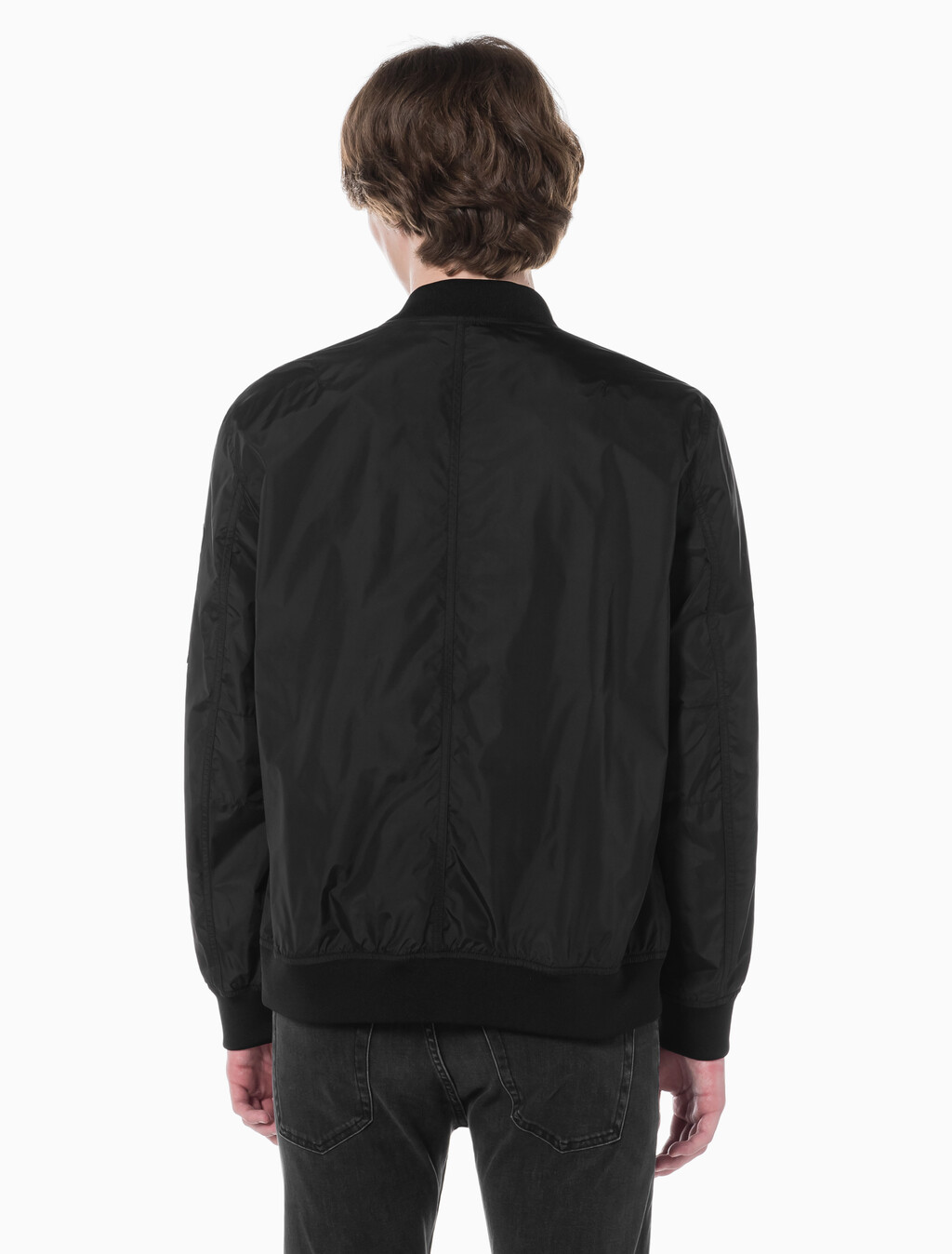 Buy 남성 나일론 봄버 자켓 in color CK BLACK