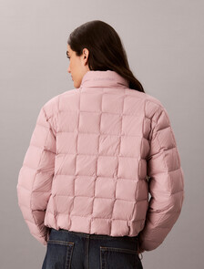 Buy 여성 구스다운 숏 푸퍼 자켓 in color Pink