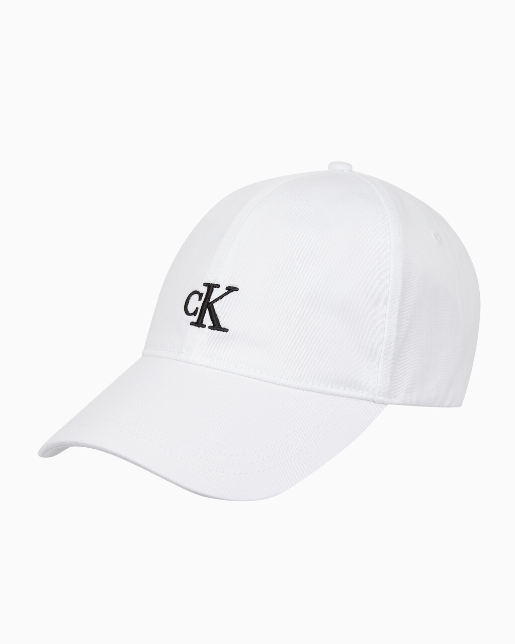 Buy 남녀공용 CK 엠브로이더리 로고 볼캡 in color BRIGHT WHITE