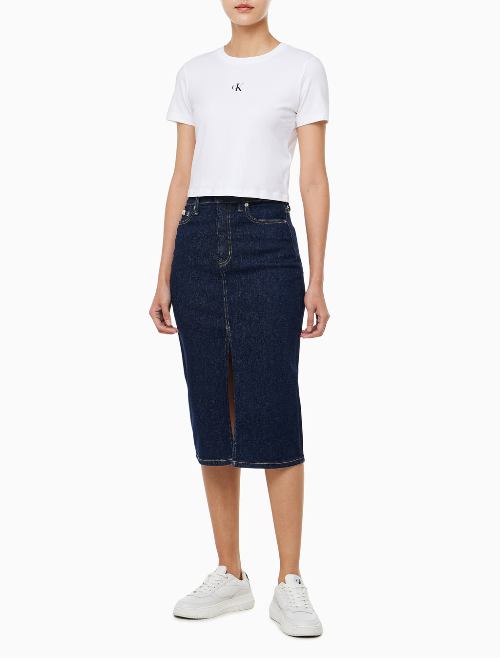 Buy 여성 펜슬 데님 스커트 in color RINSE BLUE