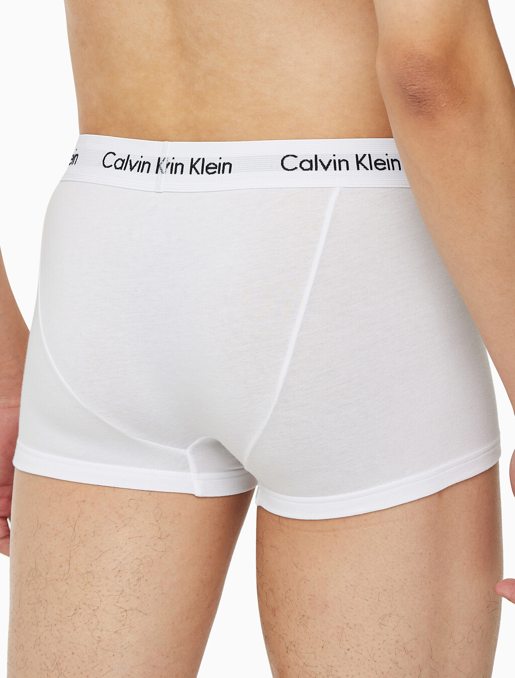 Buy 남성 EU 코튼 스트레치 3PK 로우 라이즈 드로즈 3PK in color WHITE