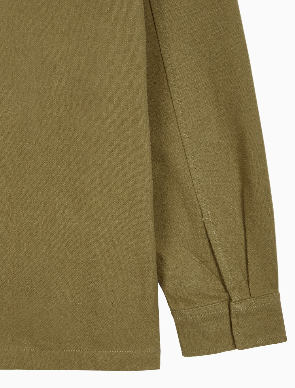 Buy 남성 릴렉스핏 플란넬 오버셔츠 in color OLIVE