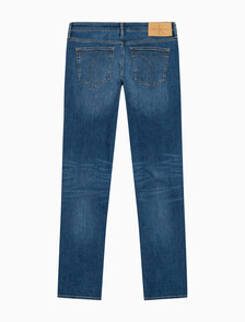Buy 남성 바디핏 미드블루 이탈리안 데님 in color MID BLUE BACK EMBRO
