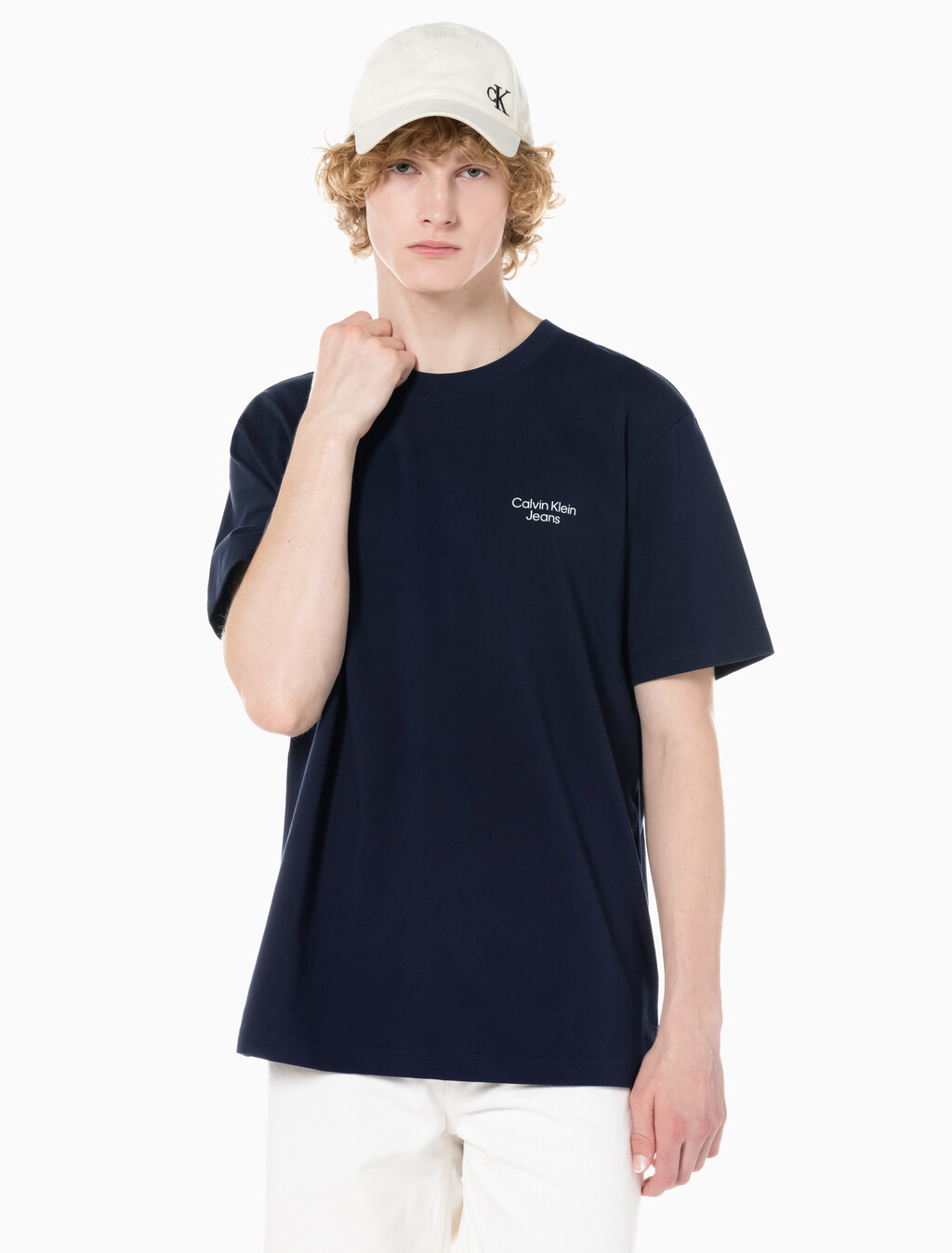 Buy 남성 1978 백 커브드 로고 반팔 티셔츠 in color NIGHT SKY