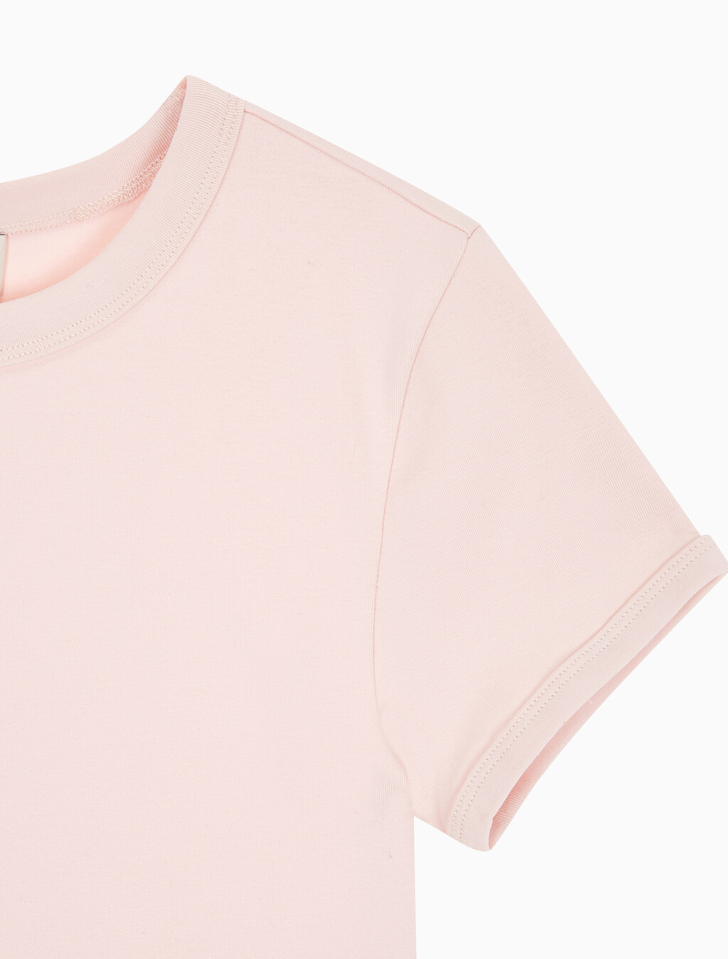 Buy 여성 코튼 컨투어 립 반팔 미니 드레스 in color LIGHT PINK