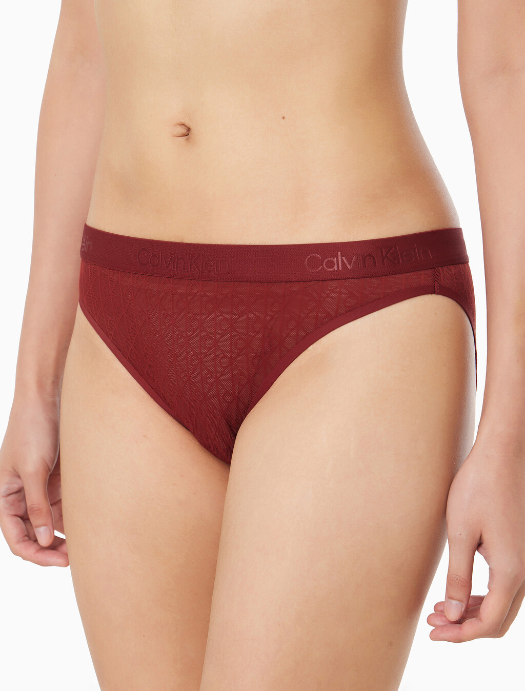 Buy 여성 스컬프트 레이스 비키니 in color Dark Red