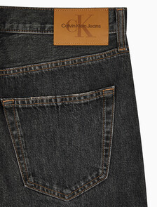 Buy 남성 배기핏 블랙 스모크 데님 in color WASHED BLACK