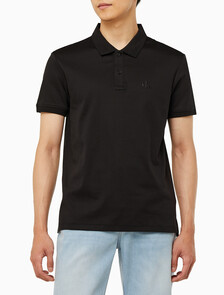 Buy 남성 톤온톤 로고 레귤러핏 폴로 반팔 티셔츠 in color CK BLACK