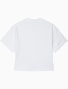 Buy 여성 패션핏 플로럴 반팔 티셔츠 in color BRILLIANT WHITE