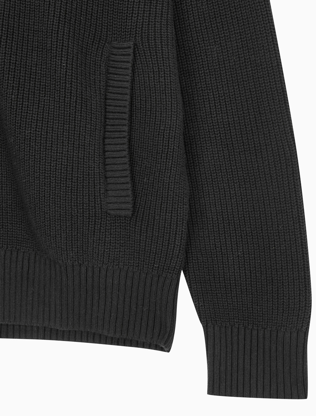 Buy 남성 립 집업 가디건 in color CK BLACK