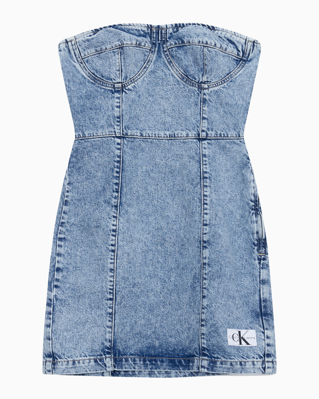 Buy 여성 코르셋 데님 드레스 in color 028A CHALKY BLU