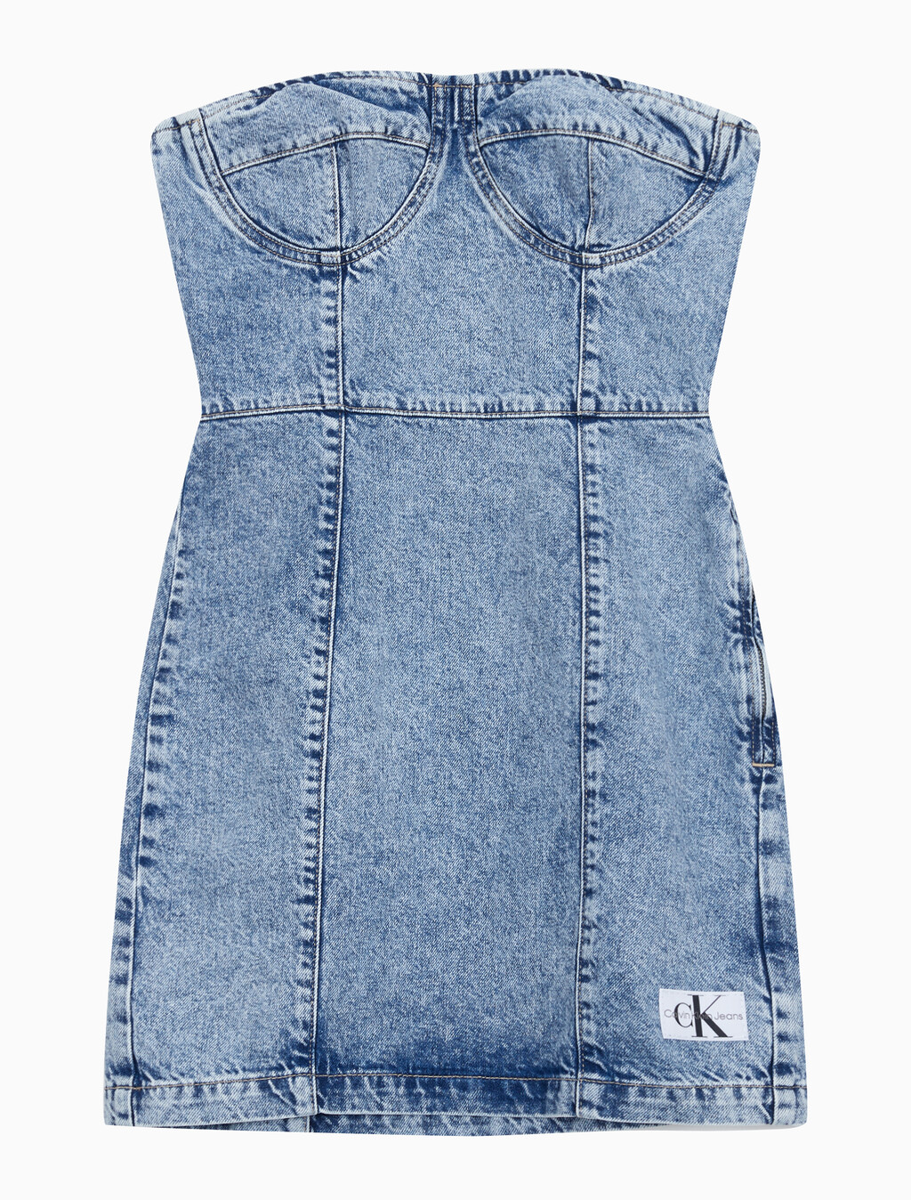 Buy 여성 코르셋 데님 드레스 in color CHALKY BLUE