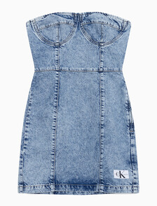 Buy 여성 코르셋 데님 드레스 in color CHALKY BLUE