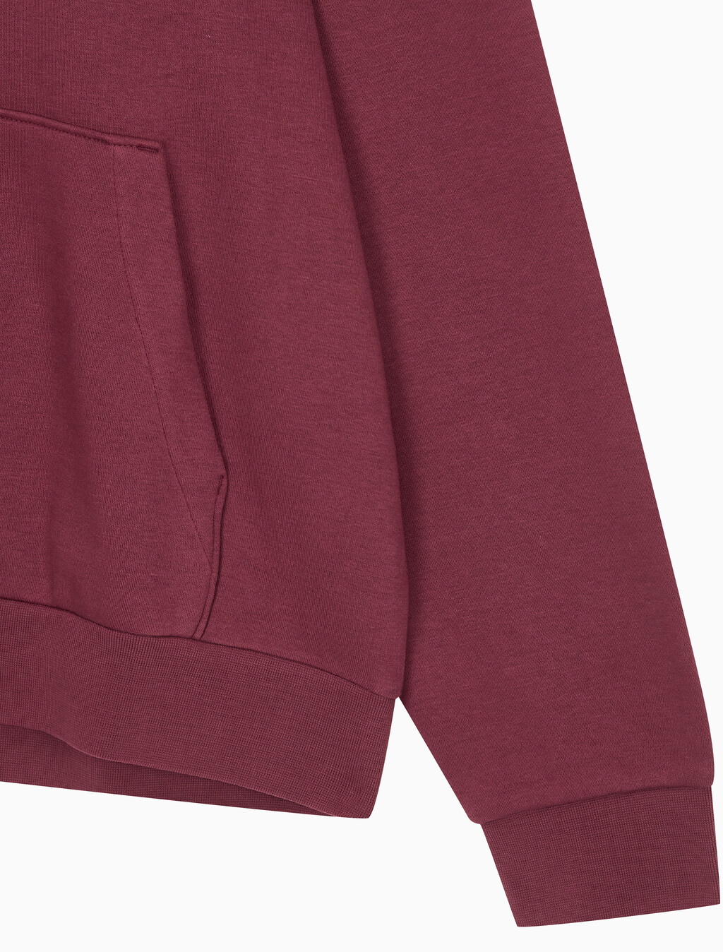 Buy 남성 롱슬리브 아카이브 플리스 후디 in color DEEP RED