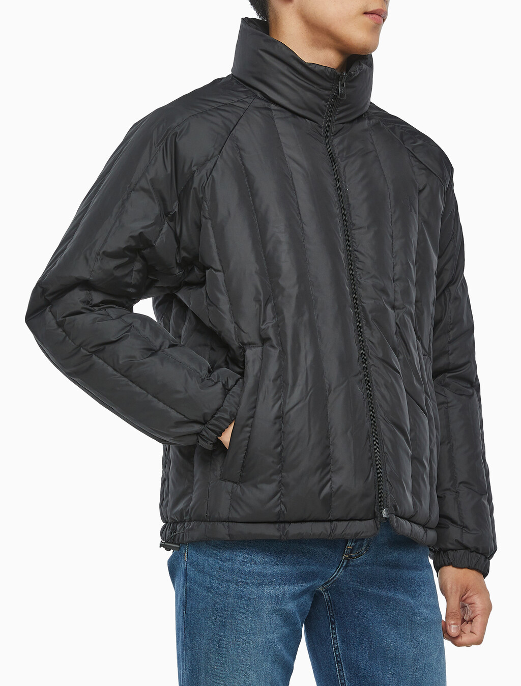 Buy 남성 리버서블 스탠카라 푸퍼 자켓 in color CK BLACK