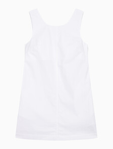 Buy 여성 포플린 슬리브리스 미니 드레스 in color BRILLIANT WHITE