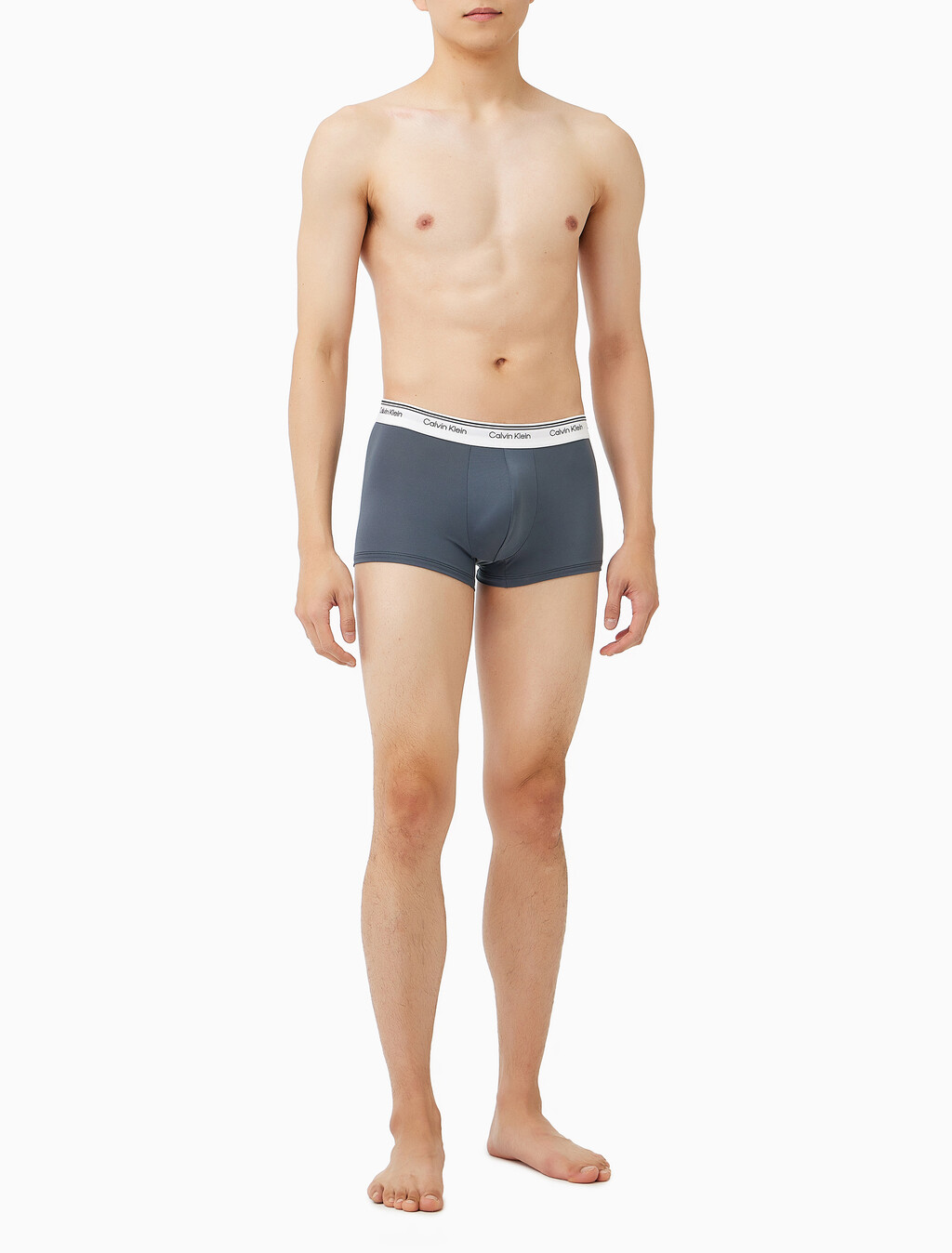 Buy 남성 마이크로파이버 스트레치 밸런스 로우 라이즈 트렁크 3PK in color Black / Charcoal / Black