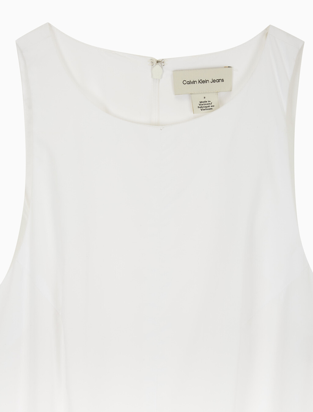 Buy 여성 포플린 심플 캐주얼 드레스 in color BRILLIANT WHITE
