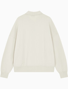 Buy 남성 릴렉스핏 하프 버튼 럭비 스웻셔츠 in color LIGHT BEIGE