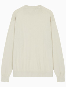 Buy 남성 CK 인타르시아 믹스 스티치 스웨터 in color BEIGE