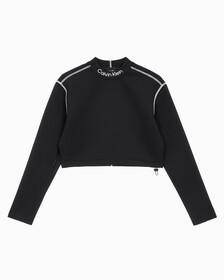 Buy 여성 크롭 스웻셔츠 in color BLACK