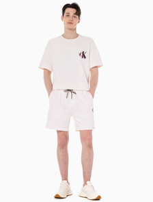 Buy 남성 시즈널 트리플 모노그램 스웨트 쇼츠 in color ANCIENT WHITE