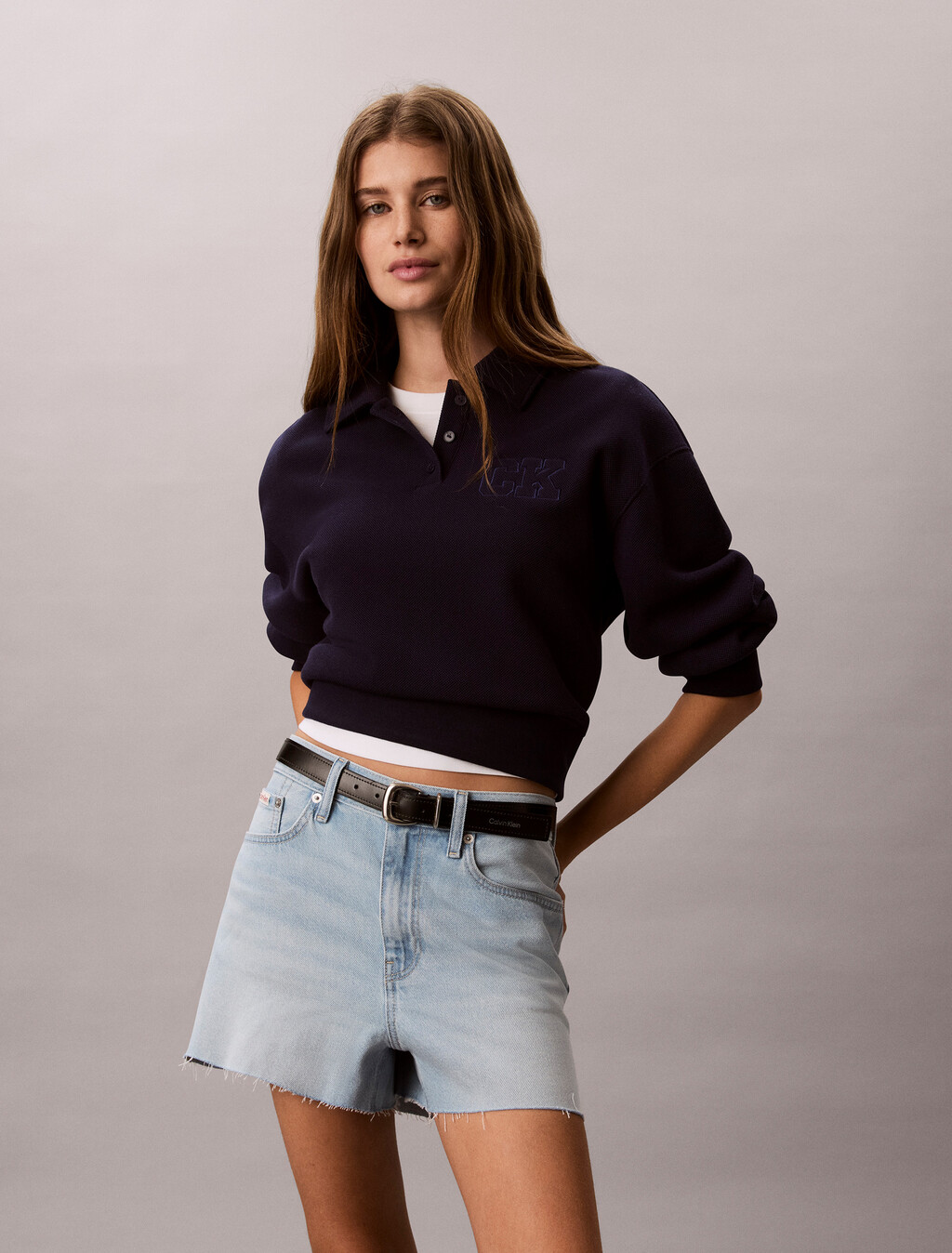 Buy 여성 90s 데님 쇼츠 in color Ocean Blue