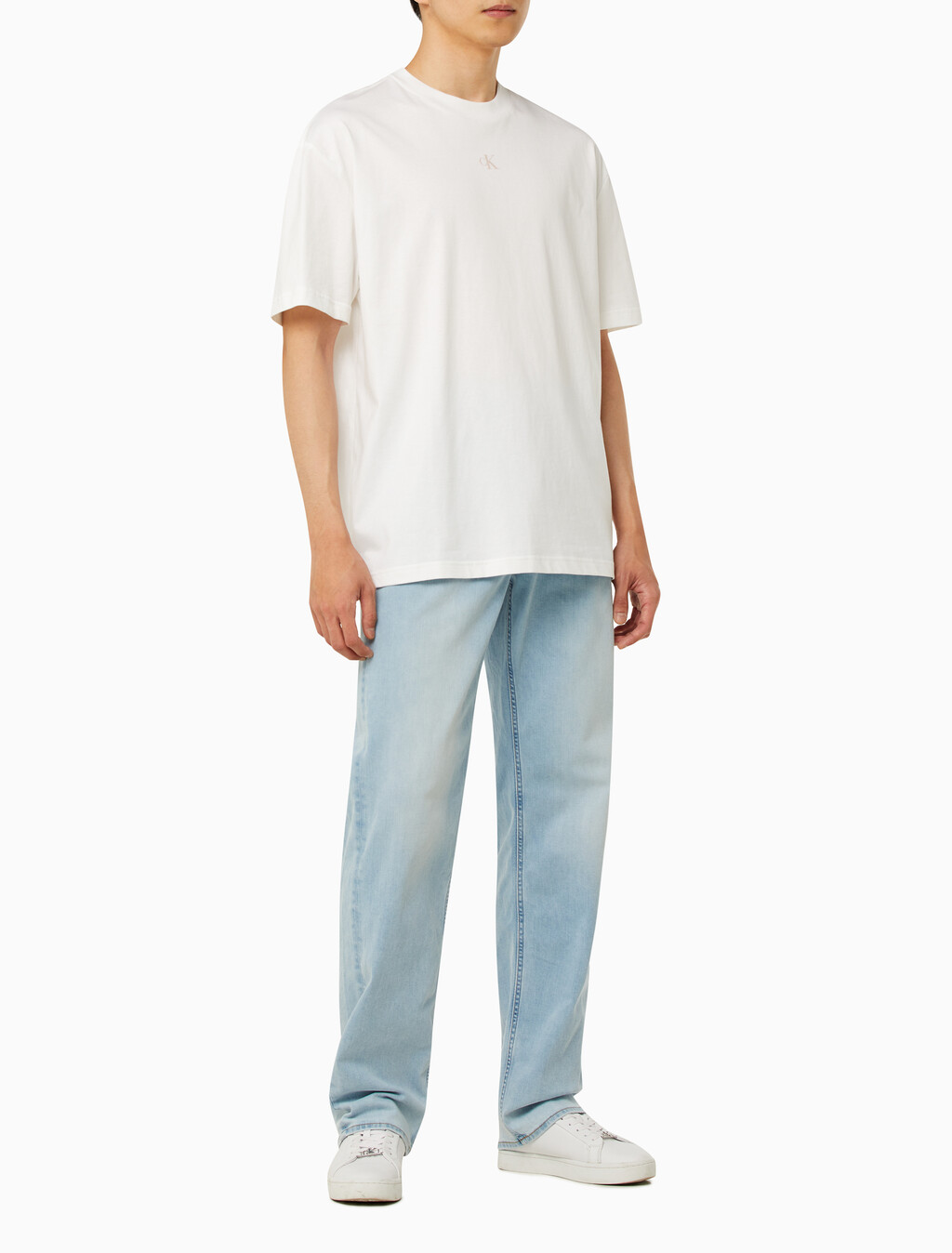 Buy 남녀공용 디퓨즈 그래픽 반팔 티셔츠 in color BRIGHT WHITE