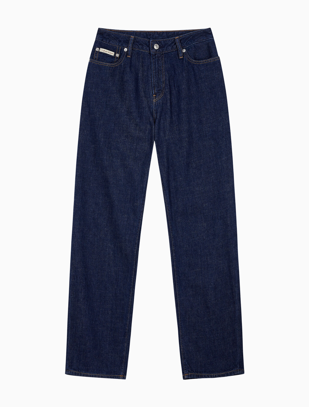 Buy 여성 90's 스트레이트핏 린스 린넨 데님 in color DARK INDIGO LINEN