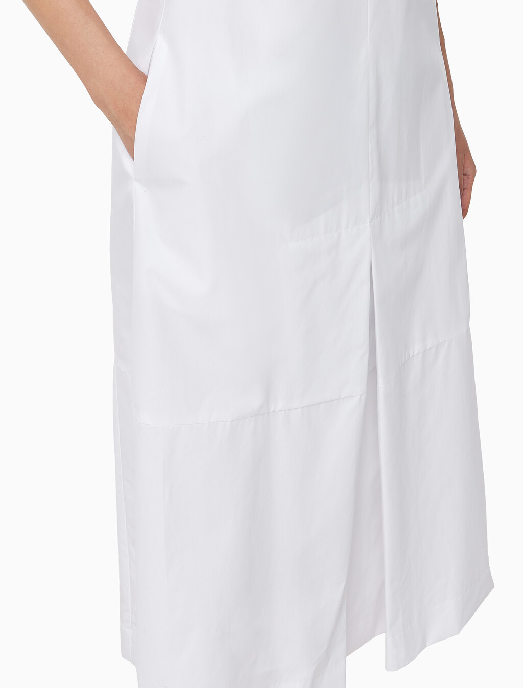 Buy 여성 포플린 심플 캐주얼 드레스 in color BRILLIANT WHITE