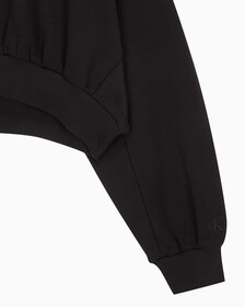Buy 여성 하프집 엠보스 폴로넥 스웻 in color CK BLACK