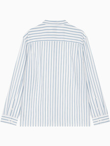 Buy 남성 릴렉스핏 비스코스 나일론 스트라이프 셔츠 in color BRILLIANT WHITE