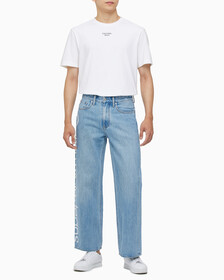 Buy 남성 90's 루즈핏 라이트블루 데님 in color 028A CHALKY BLU