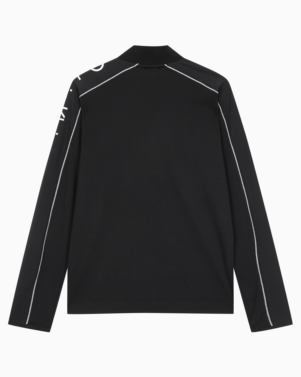 Buy 남성 레귤러핏 1/4 ZIP 롱슬리브 탑 in color BLACK