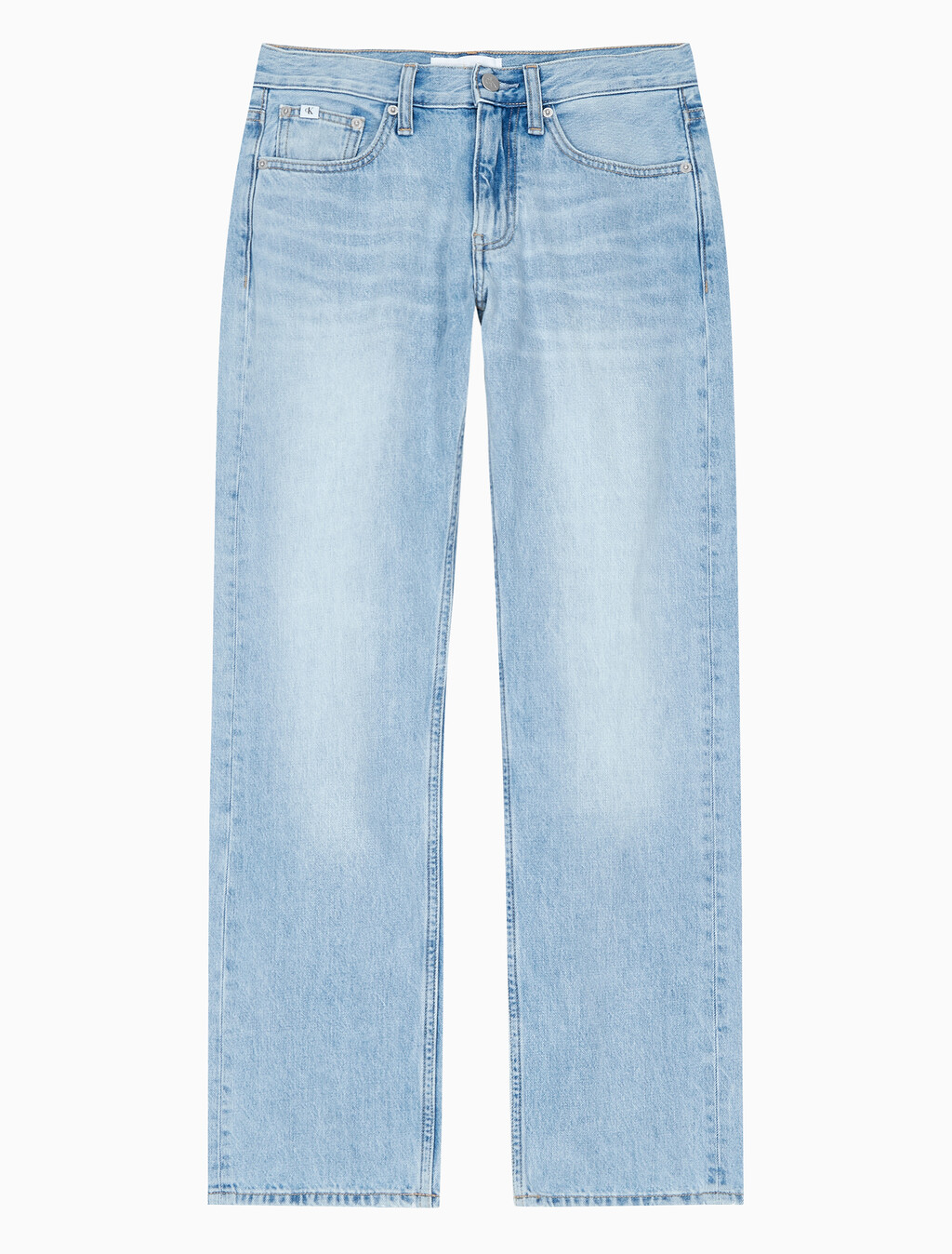 Buy 여성 로우라이즈 스트레이트핏 라이트블루 데님 in color CHALKY BLUE