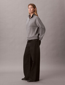 Buy 여성 프렌치 테리 그래픽 풀 집업 in color MEDIUM GREY HEATHER