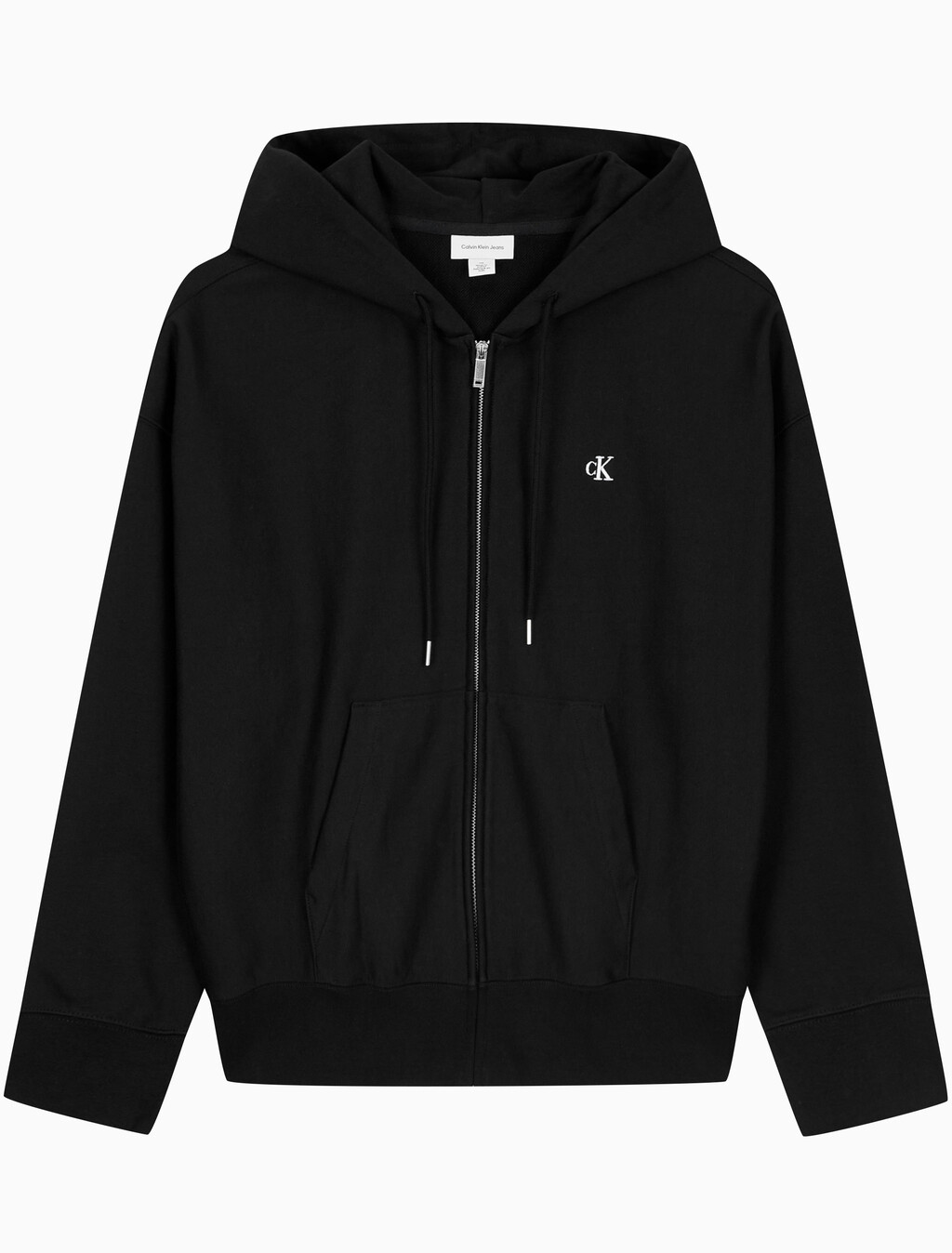 Buy 남성 프리미엄 테리 아카이브 후드 집업 in color BLACK