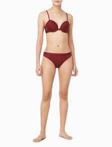 Buy 여성 스컬프트 레이스 데미 브라 in color Dark Red