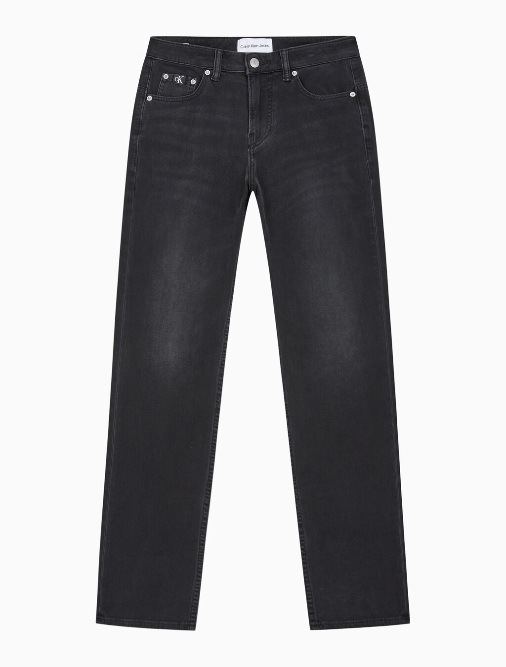 Buy 남성 바디핏 스트레치 블랙 데님 in color WASHED BLACK LOGO LACE