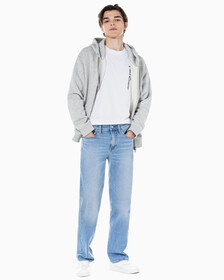 Buy 남성 90'S 스트레이트핏 라이트블루 데님 in color 028A CHALKY BLU