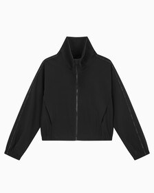 Buy 여성 리플렉티브 로고 레귤러 핏 윈드브레이커 in color BLACK