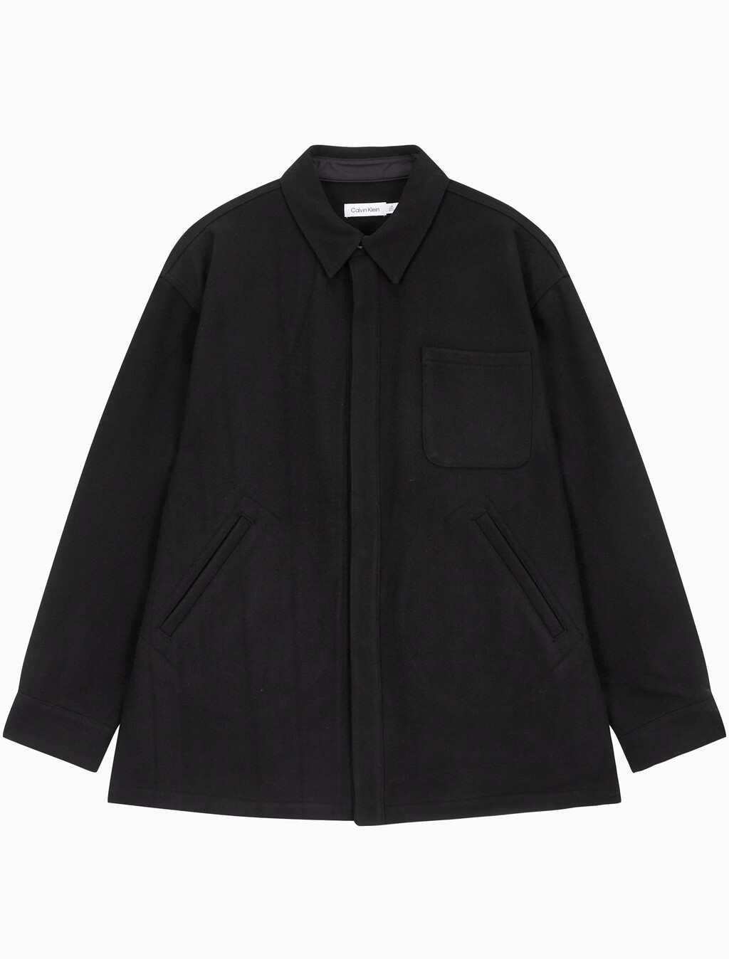 Buy 남성 롱슬리브 울 셔츠 자켓 in color BLACK BEAUTY
