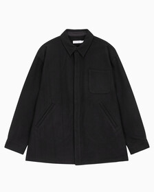 Buy 남성 롱슬리브 울 셔츠 자켓 in color BLACK BEAUTY