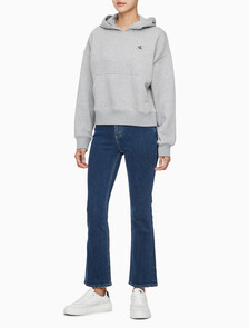 Buy 여성 아카이브 로고 플리스 후디 in color HEROIC GREY HEATHER