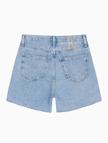 Buy 여성 맘핏 데님 쇼츠 in color CHALKY BLUE
