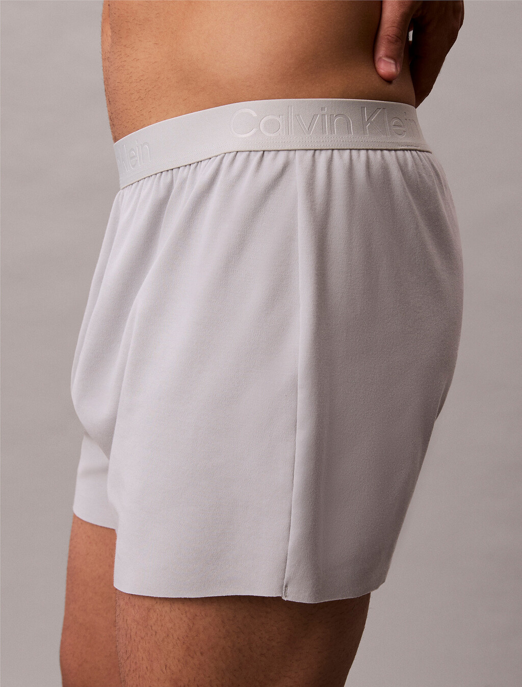 Buy 남성 CK 블랙 슬립 니트 박서 in color HARBOR MIST