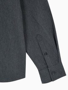 Buy 남성 멜란지 유틸리티 셔츠 in color CHARCOAL